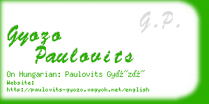 gyozo paulovits business card